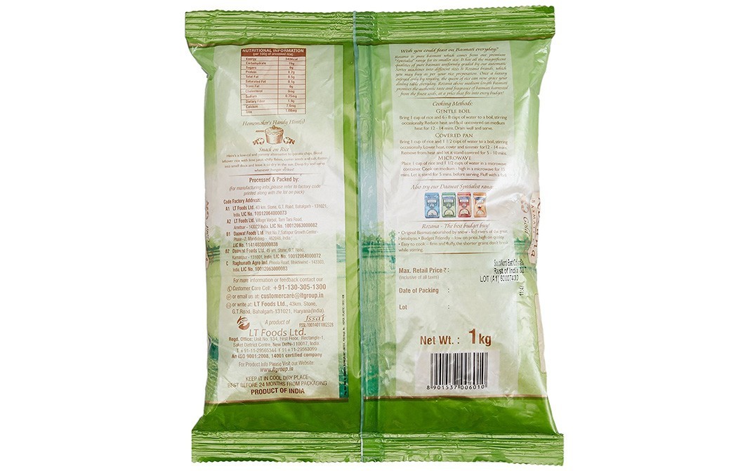 Daawat Rozana Basmati Rice Gold   Pack  1 kilogram